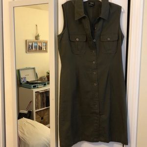 Vintage army green dress size 12